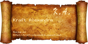 Kraft Alexandra névjegykártya