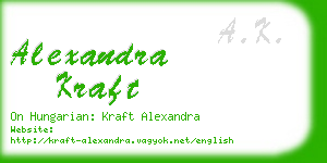 alexandra kraft business card